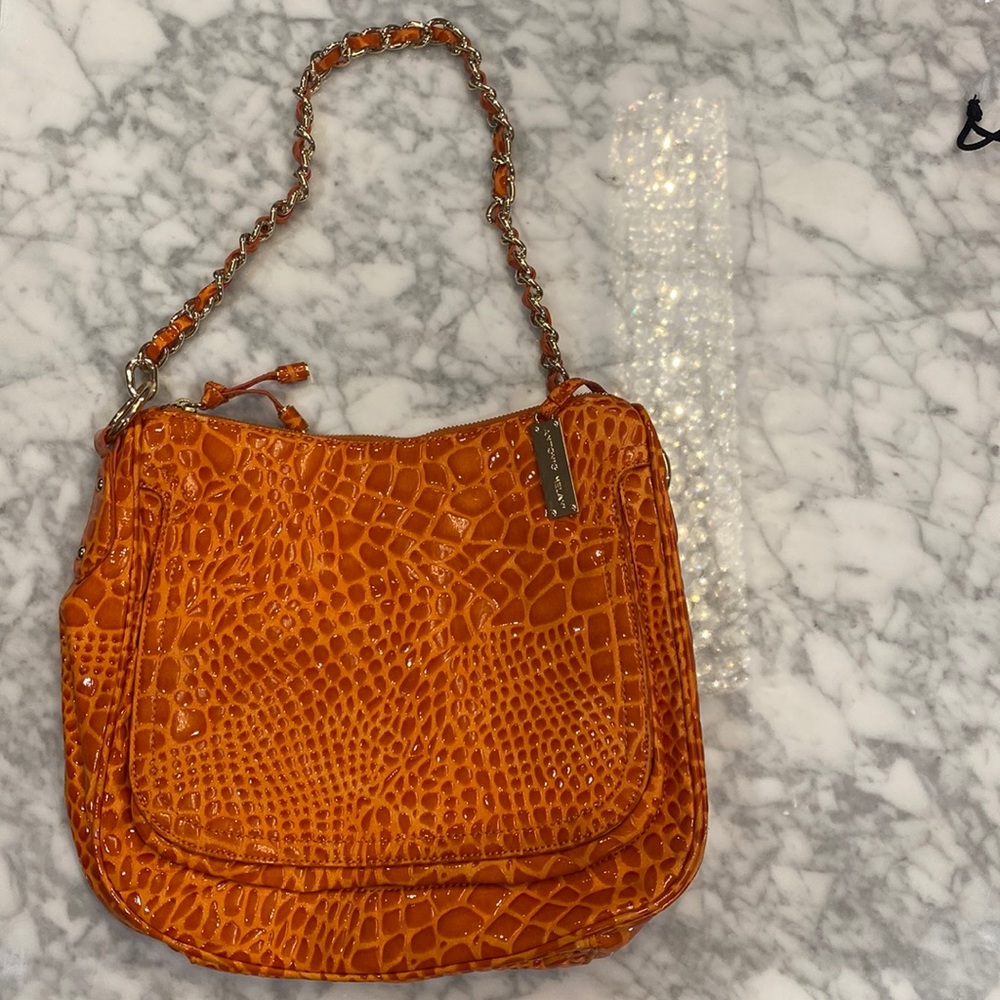 Antonio Melani patent leather hobo bag